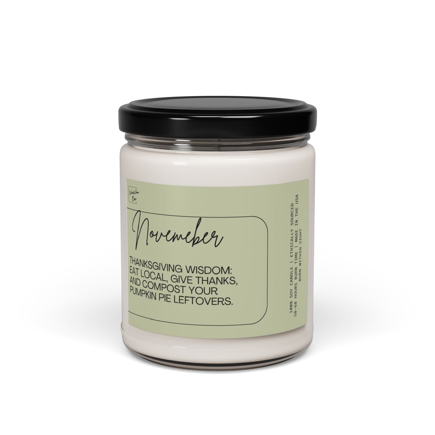 November Scented Soy Candle, 9oz