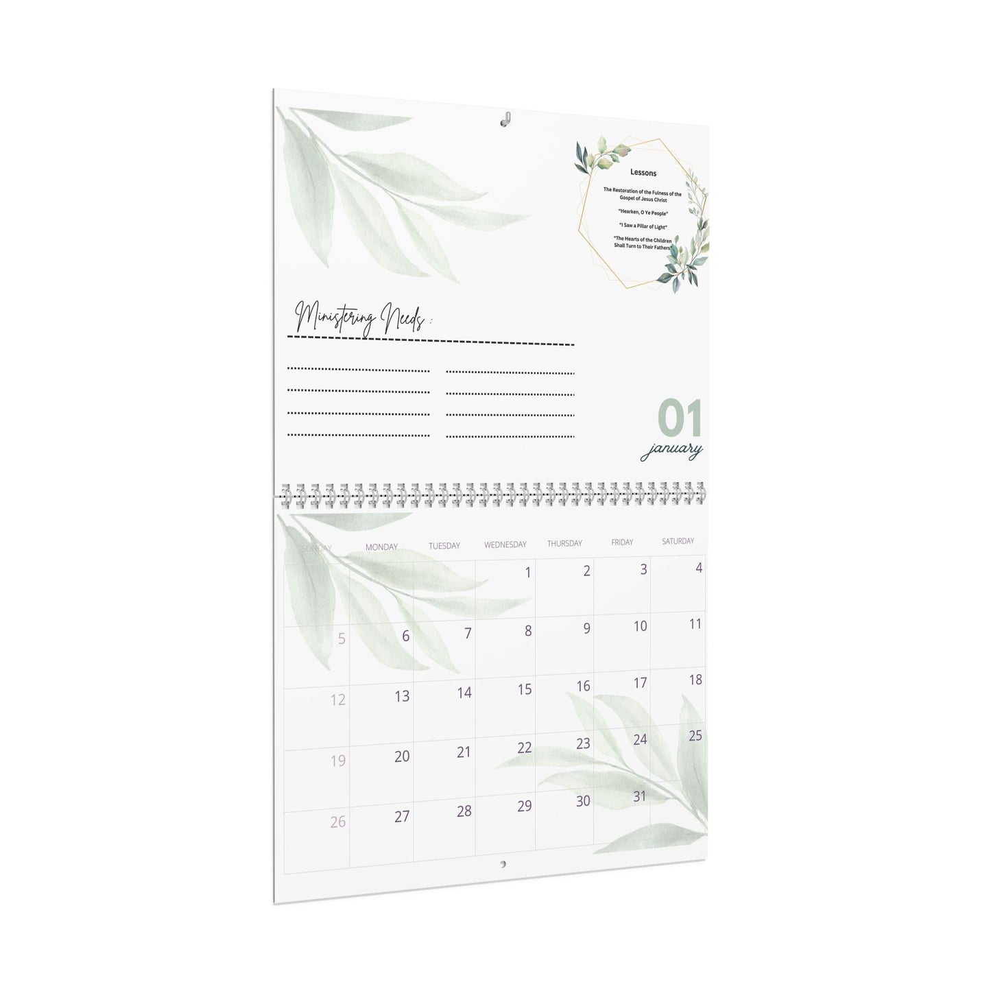 2025 Ministering Wall Calendar