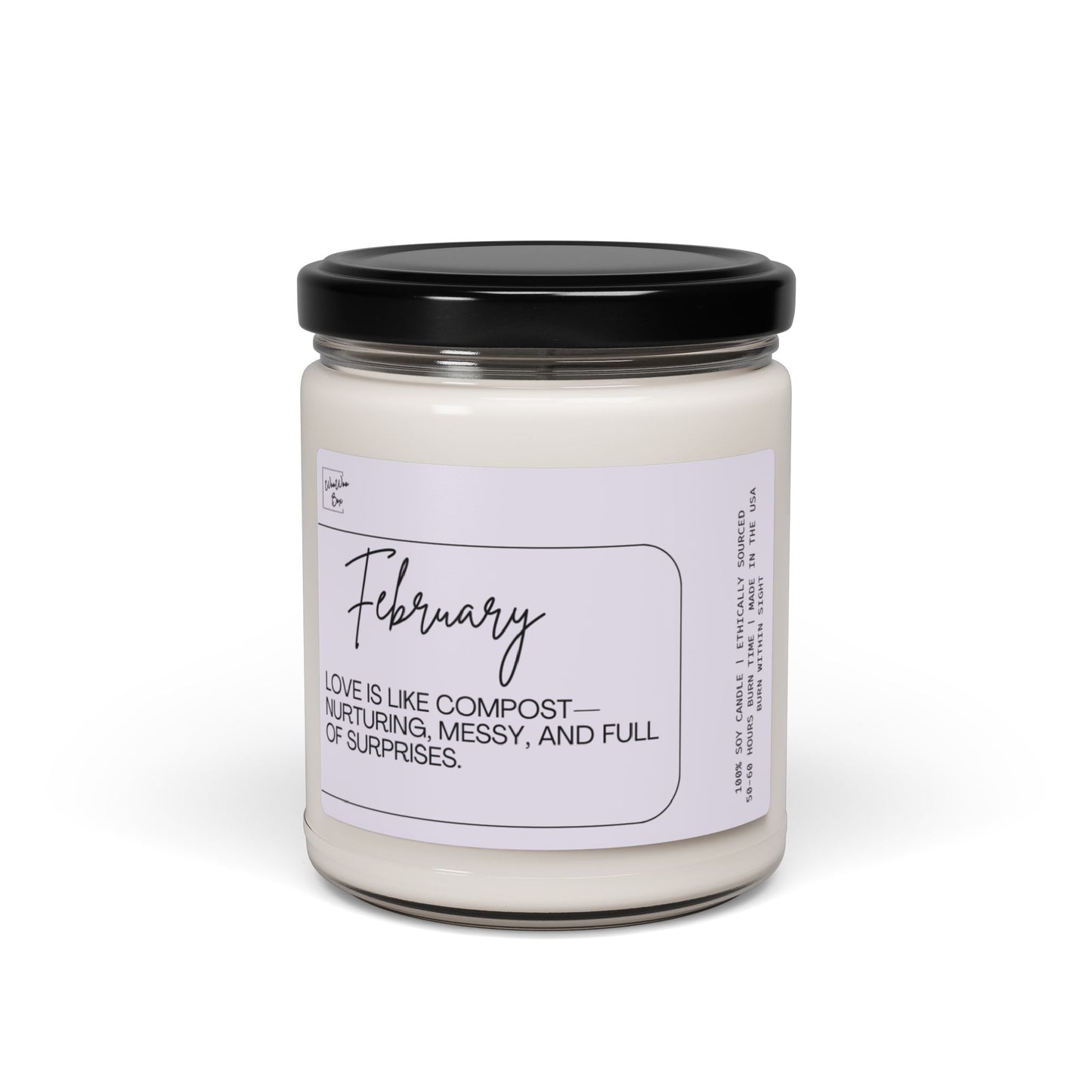 February Scented Soy Candle, 9oz