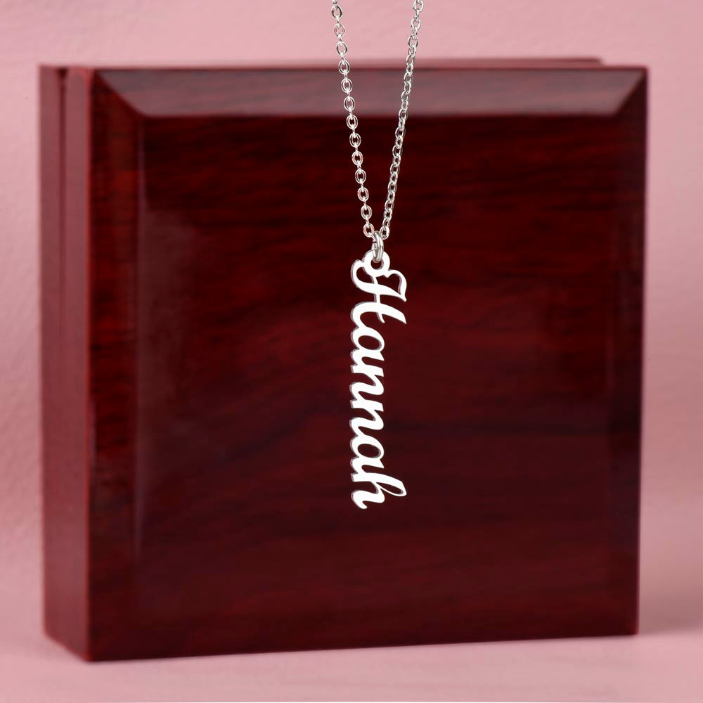 Custom Vertical Name Necklace